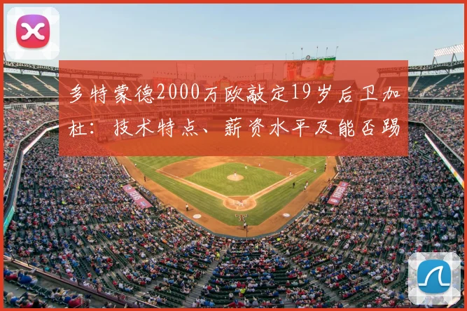 多特蒙德2000万欧敲定19岁后卫加杜：技术特点、薪资水平及能否踢上主力分析