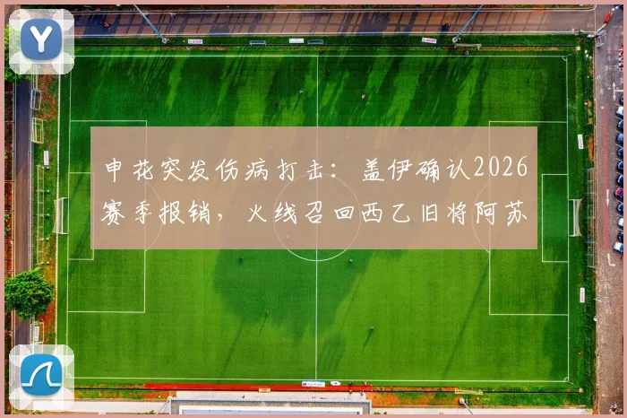 申花突发伤病打击:盖伊确认2026赛季报销,火线召回西乙旧将阿苏埃成应急方案
